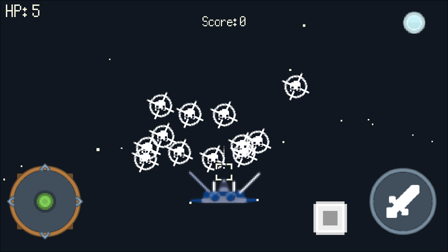 Space Ship EX Game Start Screenshot.