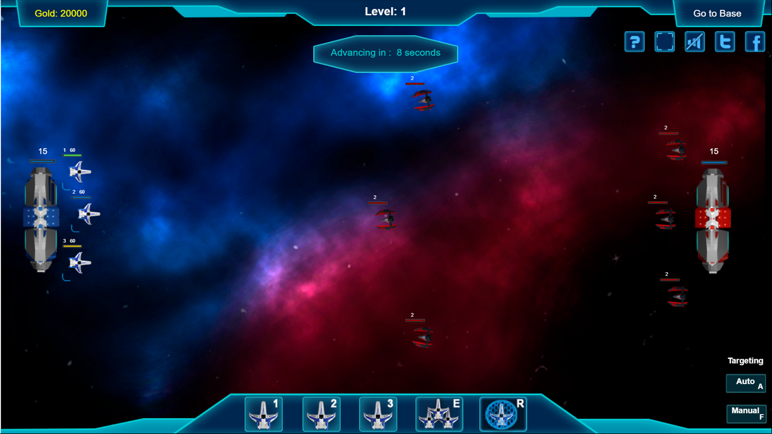 Space Supremacy Game Start Screenshot.