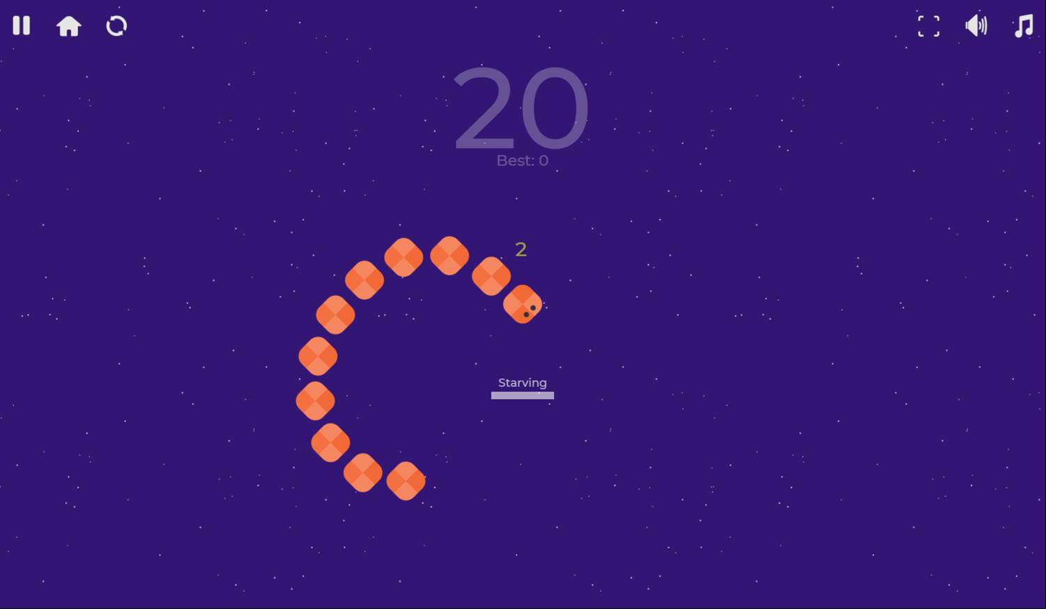 Spacial Snake Game Play Screenshot.