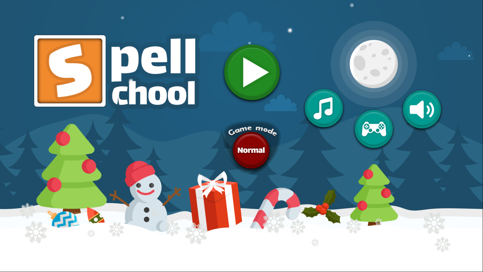 Spell School Game Welcome Screenshot.