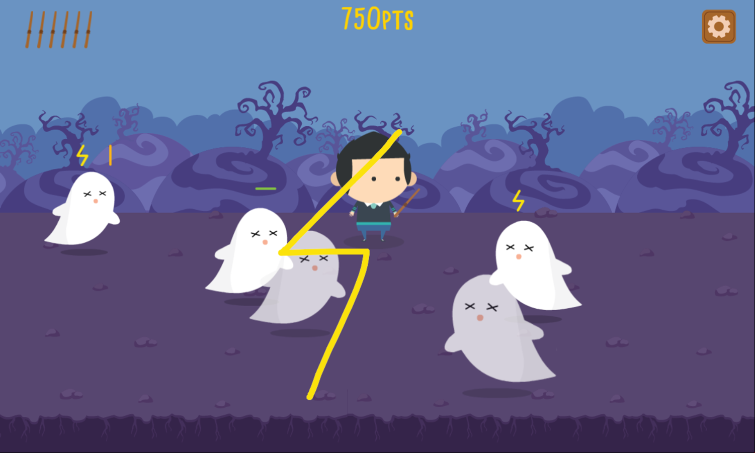 Spells Casting Game Play Screenshot.