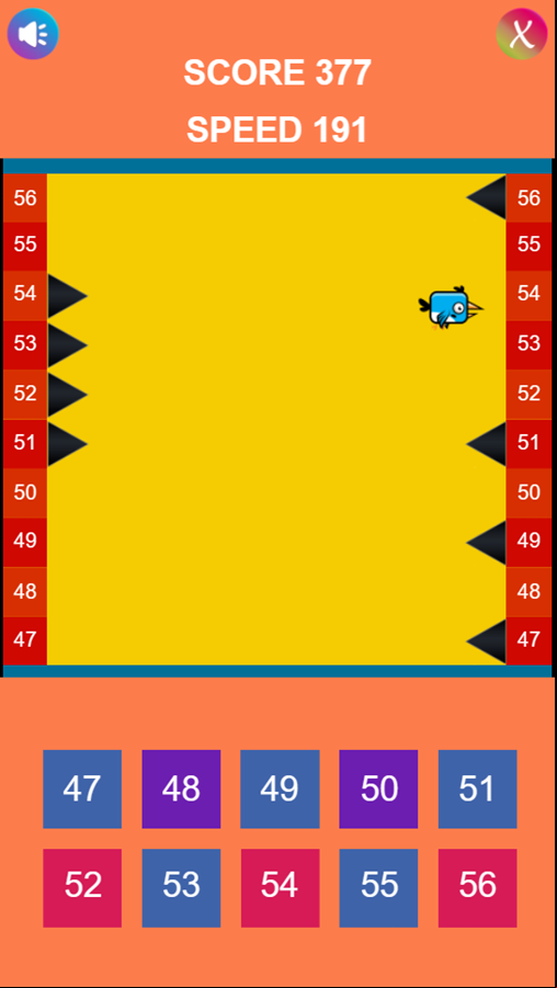 Spiky Numbers Game Play Screenshot.