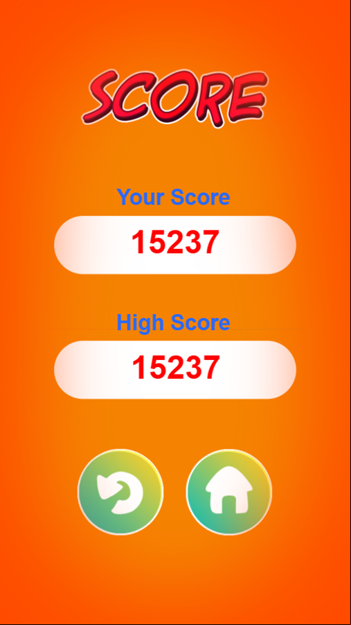 Spiky Numbers Game Score Screenshot.