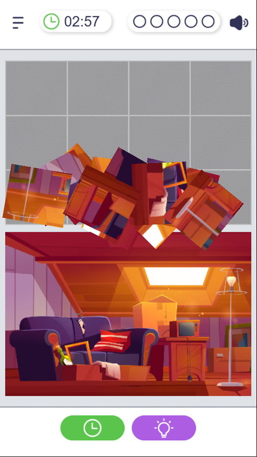 Spin and Spot Game Level Progress Screenshot.