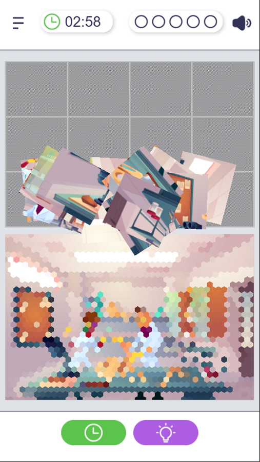 Spin and Spot Game Level Start Screenshot.