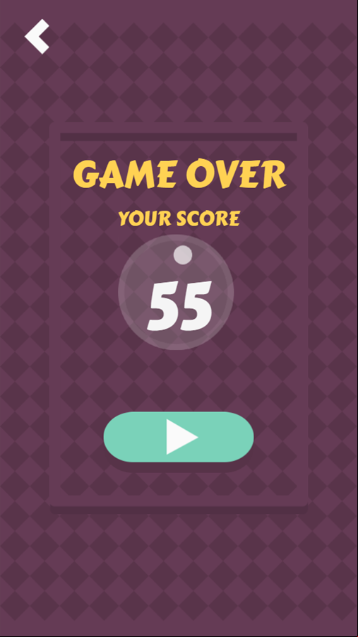 Splash Color Game Over Screenshot.