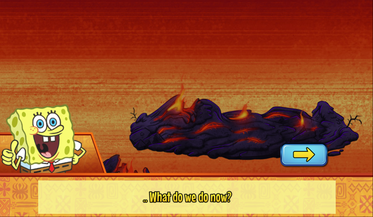 SpongeBob SquarePants Monster Island Adventure Game Beat Screen Screenshot.