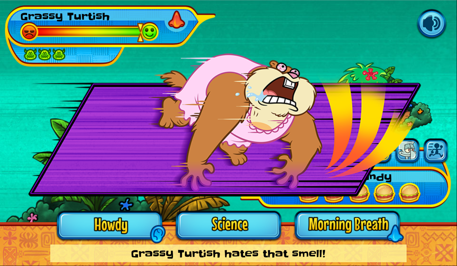SpongeBob SquarePants Monster Island Adventure Game Power Attack Screenshot.