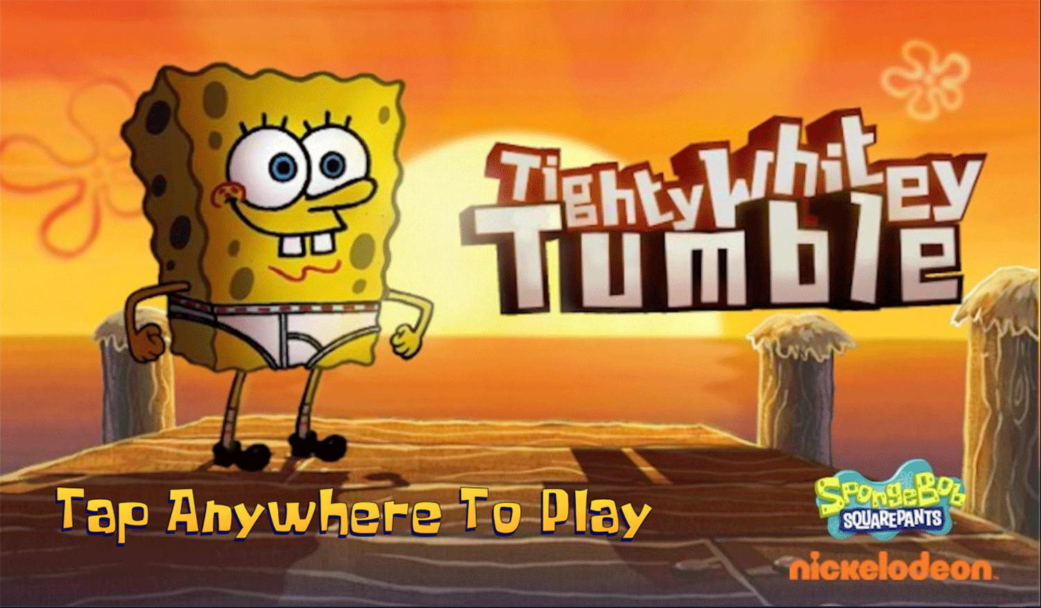 Spongebob Squarepants Tighty Whitey Tumble Welcome Screen Screenshot.