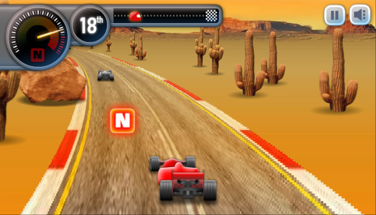 Sprint Club Nitro Game Desert Race Screenshot.