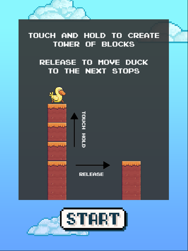 Stacky Duck Game How To Play Screenshot.