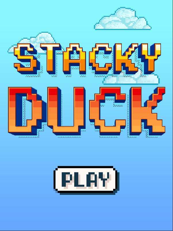 Stacky Duck Game Welcome Screen Screenshot.