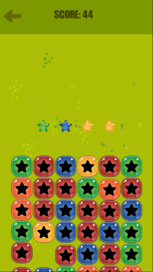 Star Blocks Game Over Screenshot.