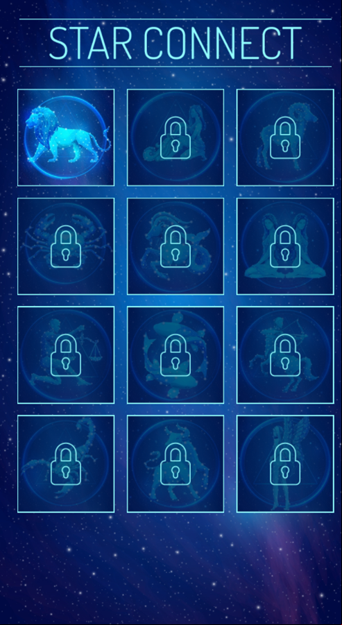 Star Connect Game Welcome Screen Screenshot.