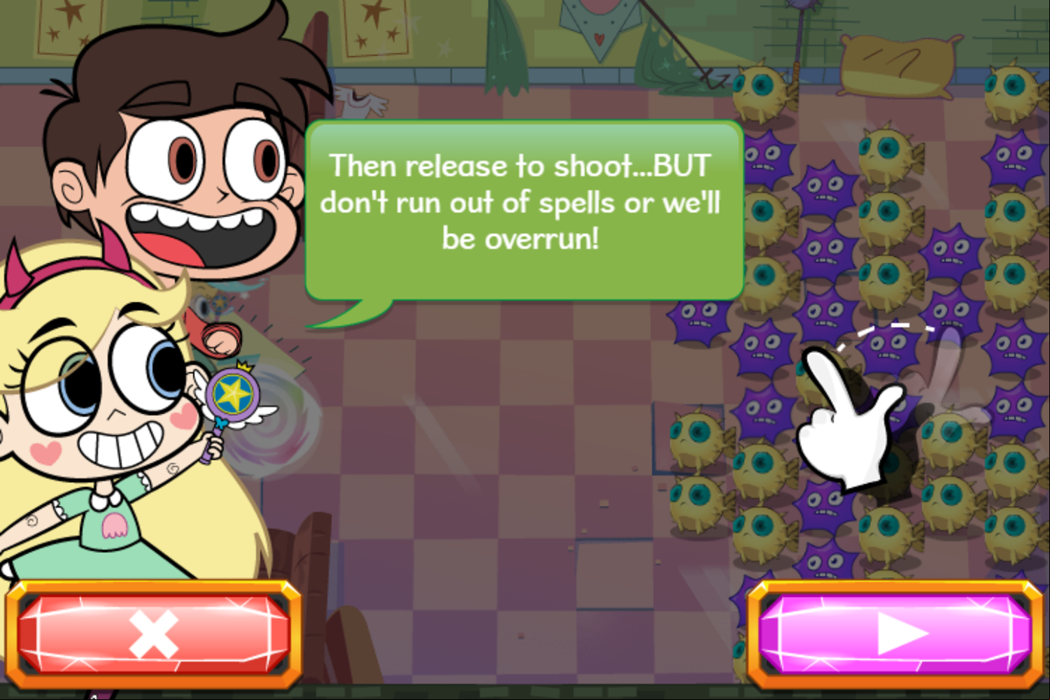 Star vs the Forces of Evil Creature Capture Game Play Tips Screenshot.