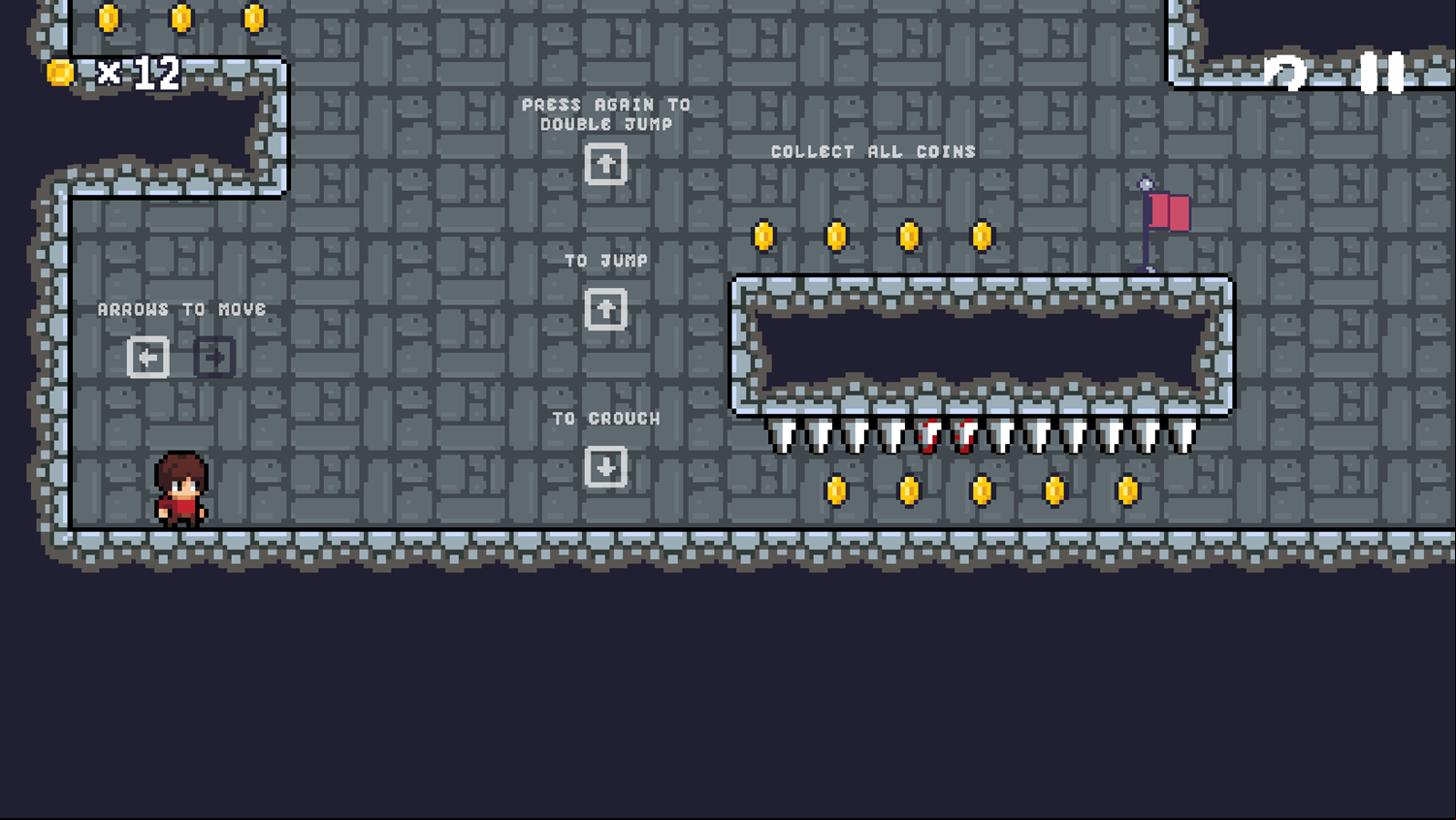 Steve Adventure Game How to Play Screen Screenshot.