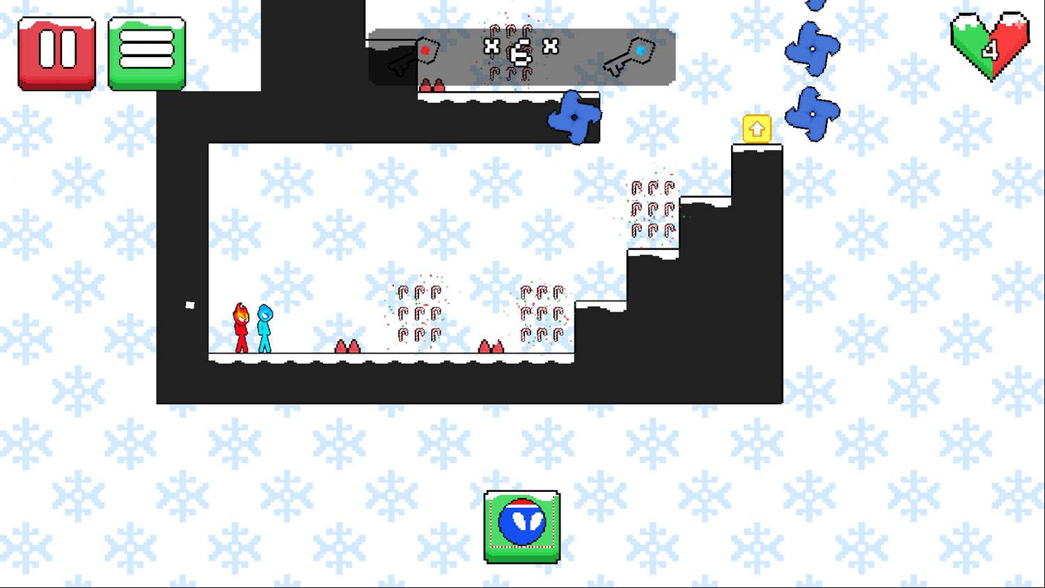 Stickboys Xmas Game Level Challenge Screenshot.