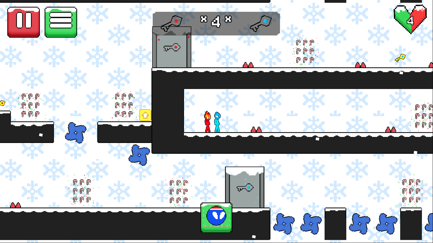 Stickboys Xmas Game Level Progress Screenshot.