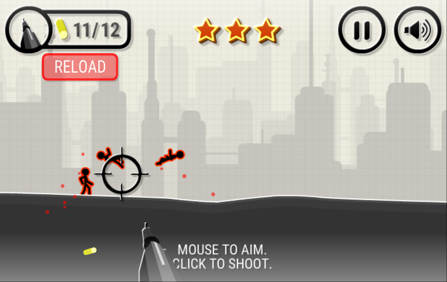 Stickman War Game Level Play Screenshot.