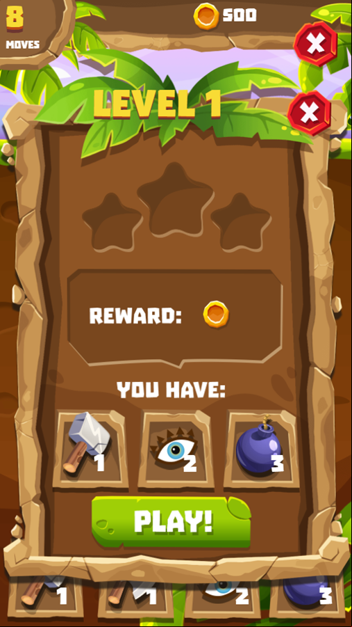 Stone Age Game Level Goal Screenshot.
