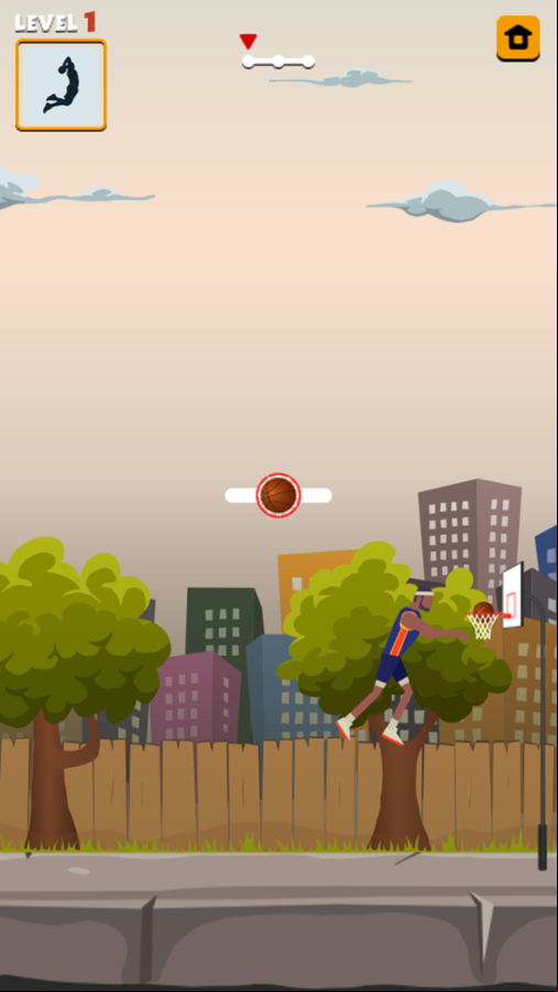 Street Basketball Game Level Play Screenshot.