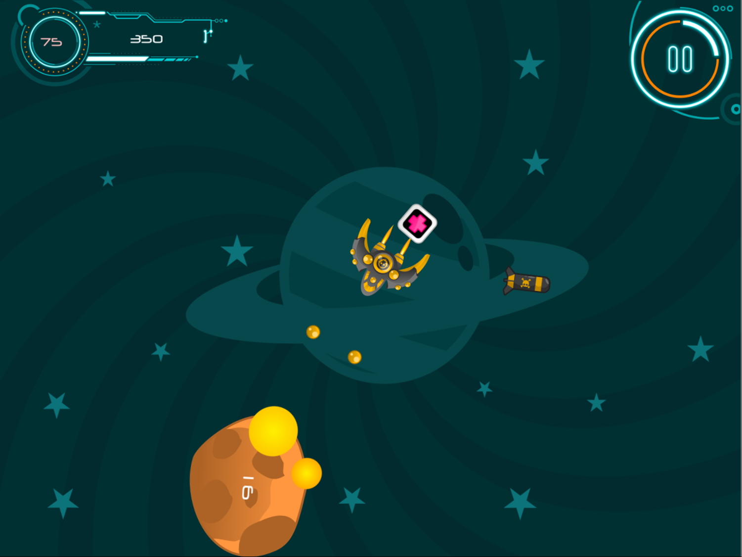 Stuck in Space Game Play Screenshot.
