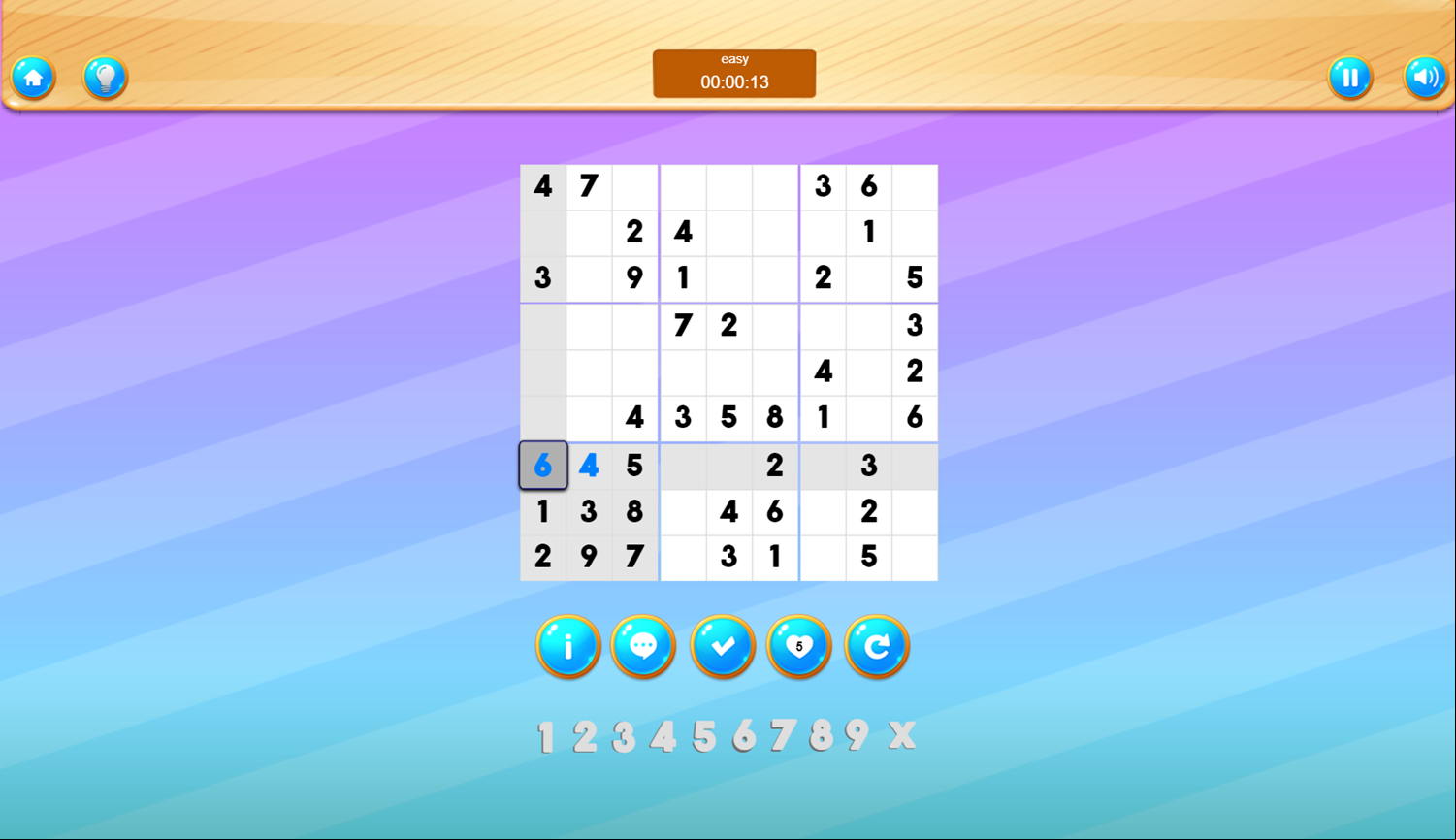 Sudoku Game Answer Screenshot.