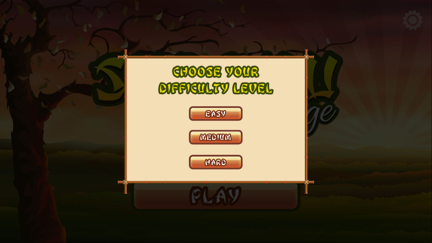 Sudoku Village HD Game Difficulty Select Screenshot.