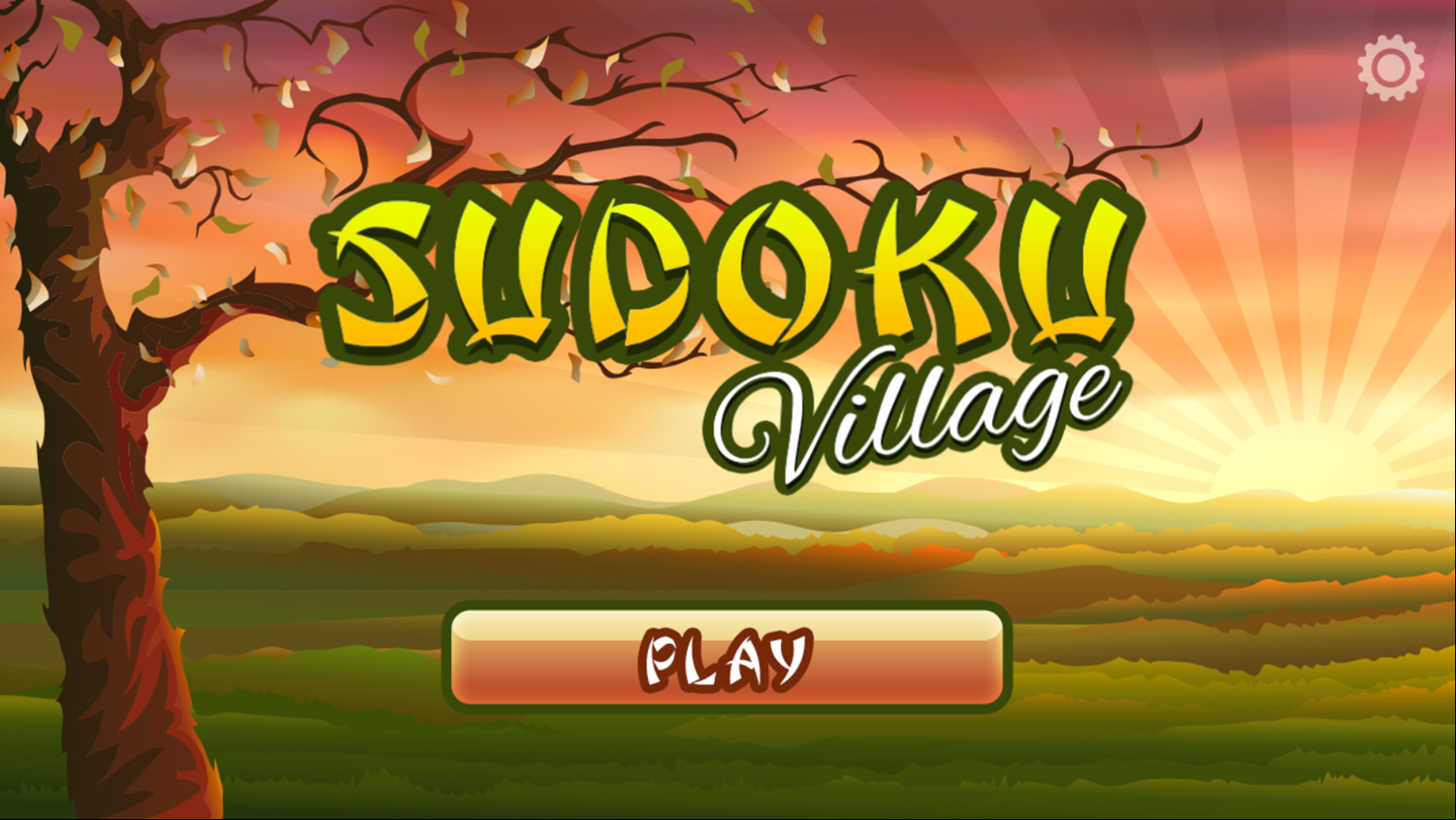 Sudoku Village HD Game Welcome Screen Screenshot.