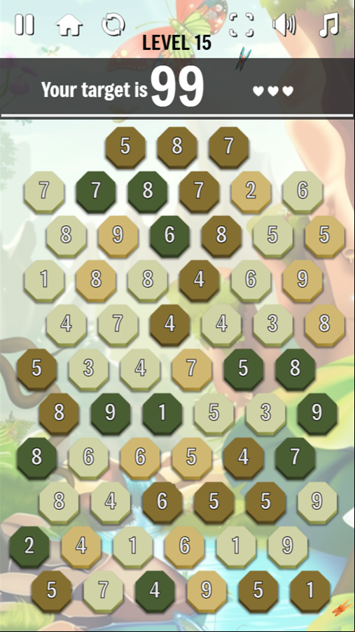 Sum Forest Adventure Game Final Level Screenshot.