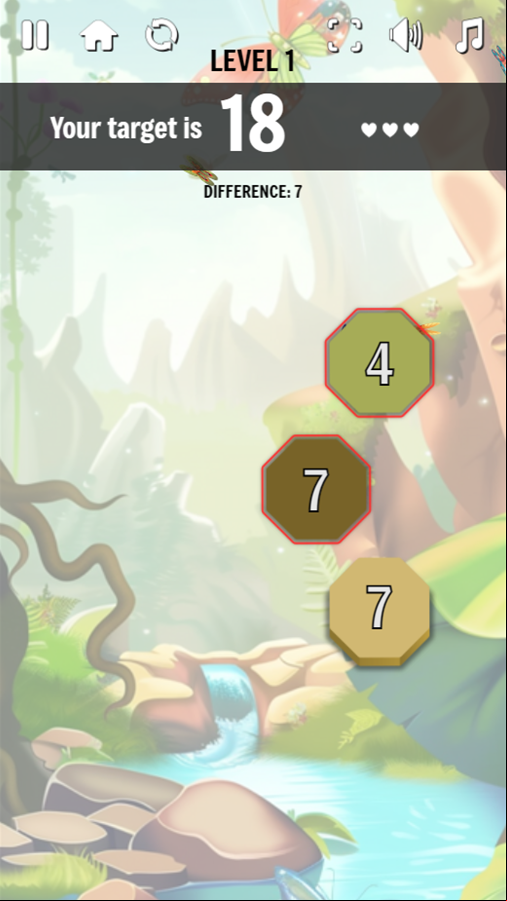 Sum Forest Adventure Gameplay Screenshot.