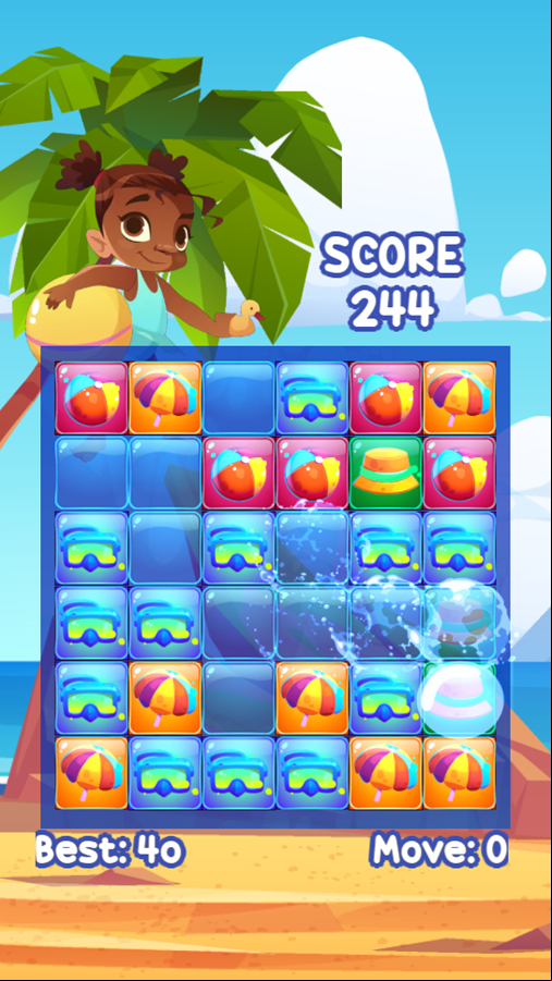 Summer Collect Em All Game Score Screenshot.