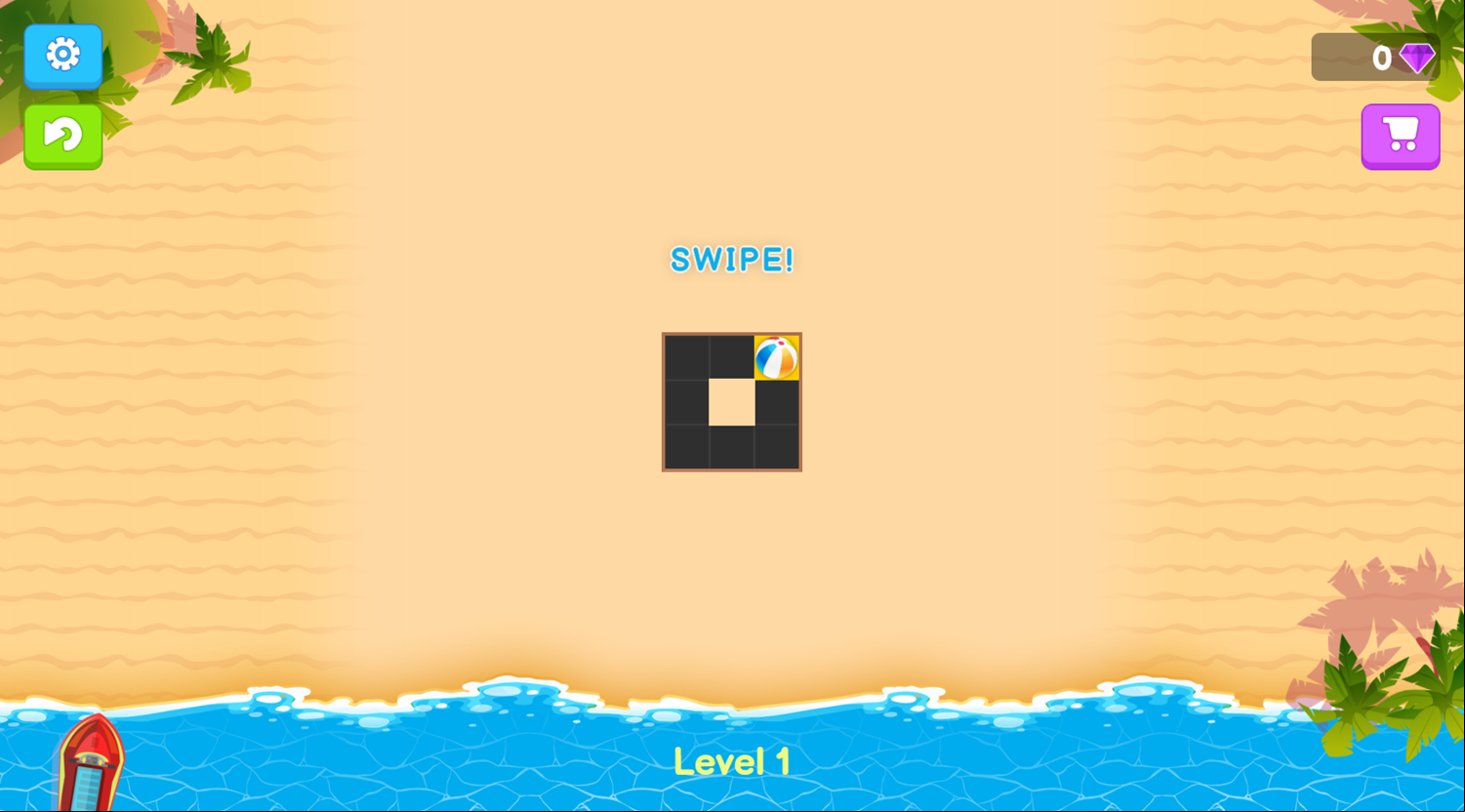 Summer Maze Game Start Screenshot.