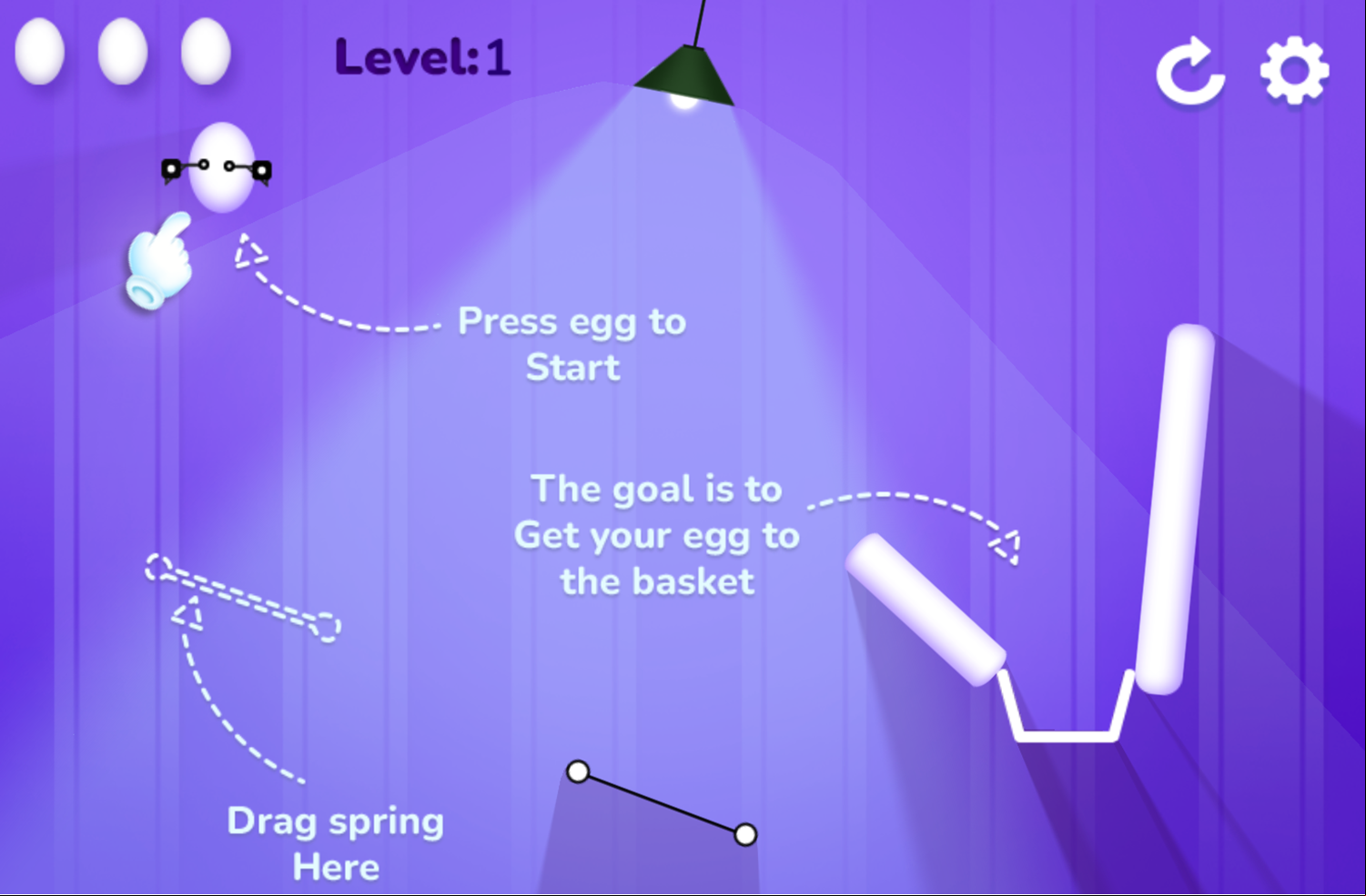 Super Bouncy Egg Game How To Play Screenshot.
