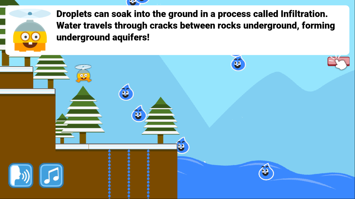 Super Droplet Cycle Game Infiltration Screen Screenshot.