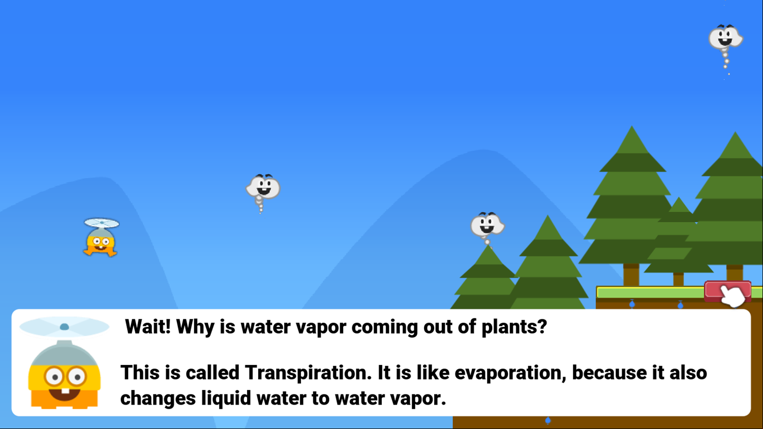 Super Droplet Cycle Game Transpiration Screen Screenshot.