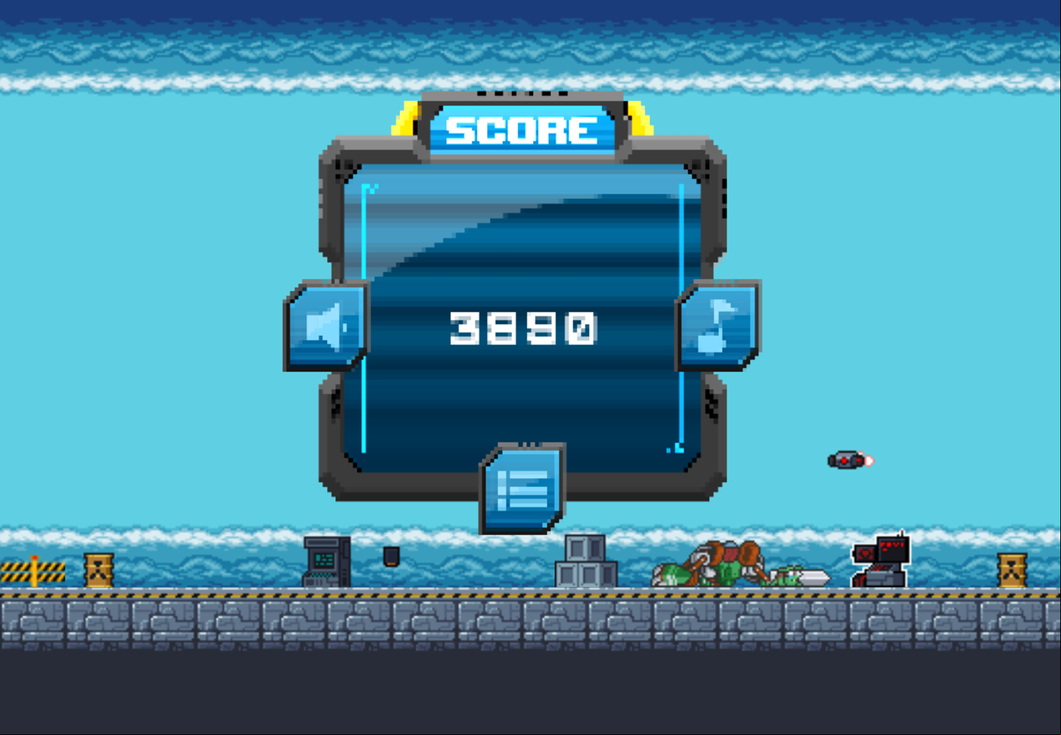 Super Robomax Game Score Screenshot.