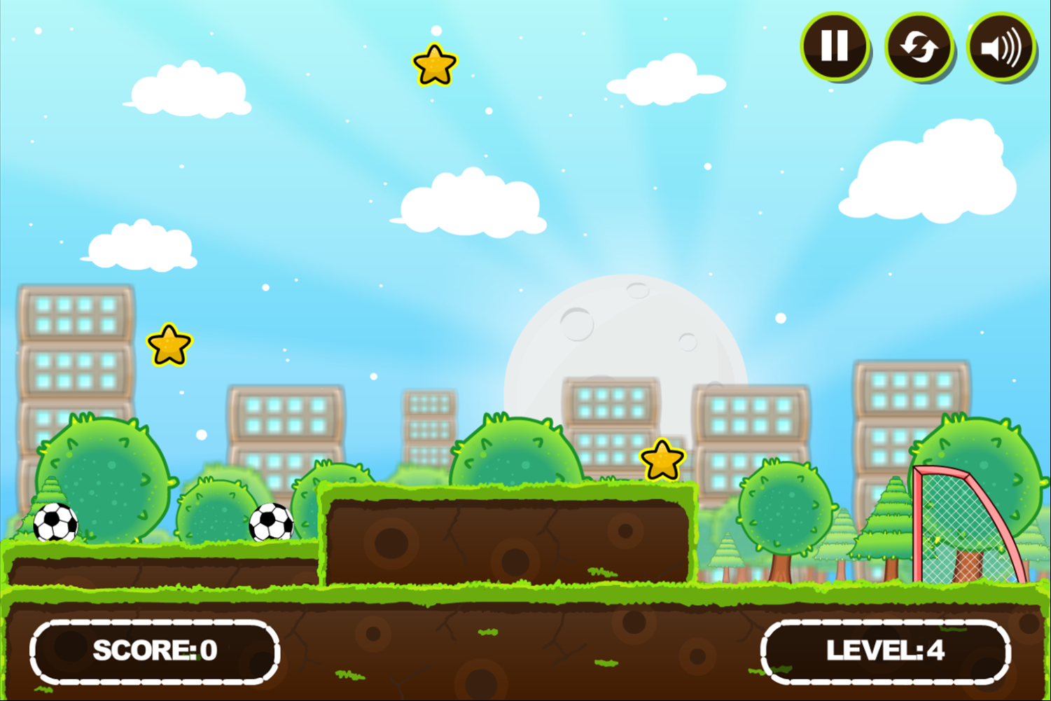 Super Soccer Star 2 Game Level With Two Balls Screenshot.