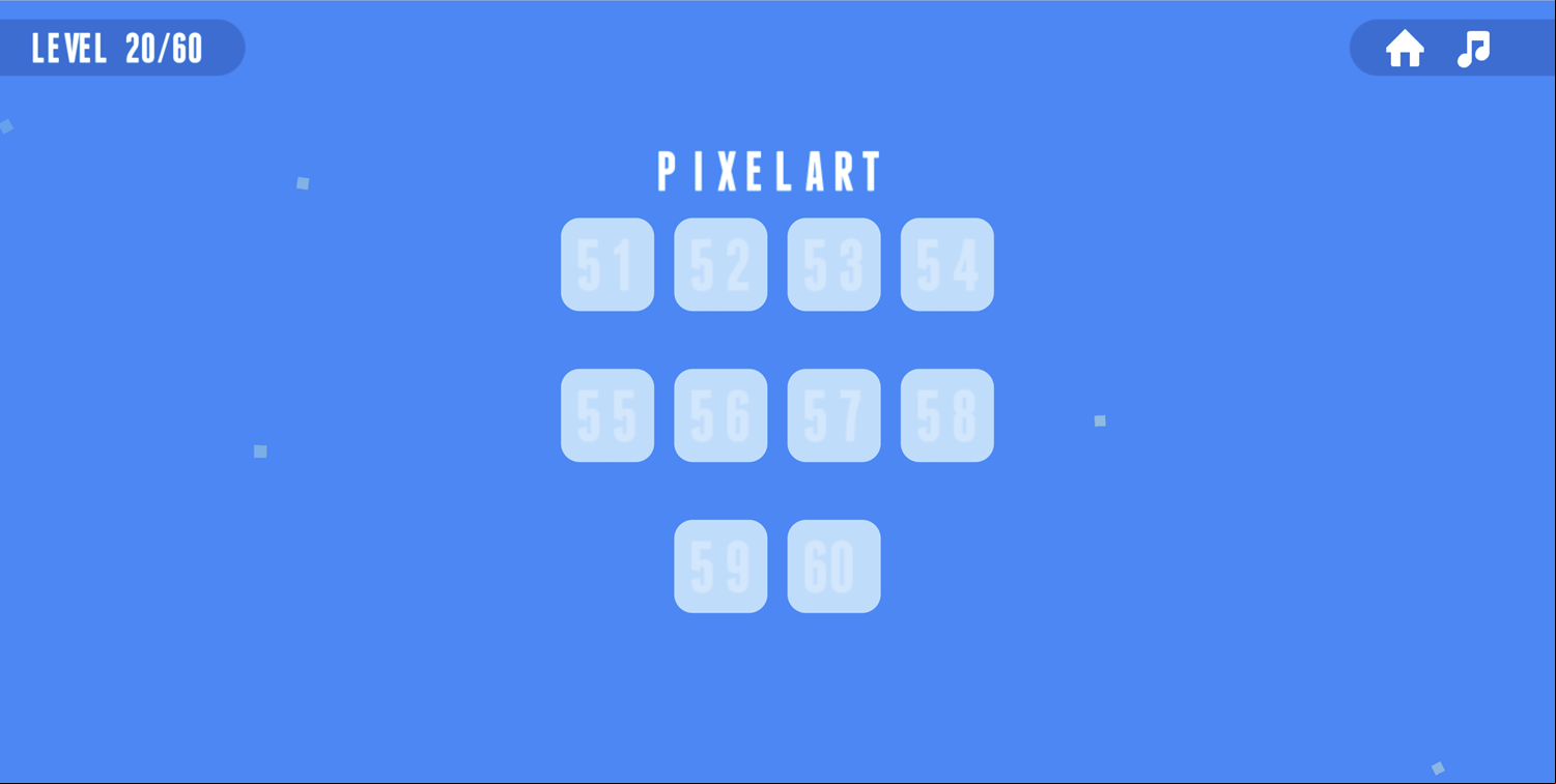 Surabikku Game Pixel Art Level Select Screen Screenshot.