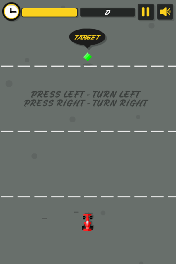 Survival Race Game Start Screenshot.