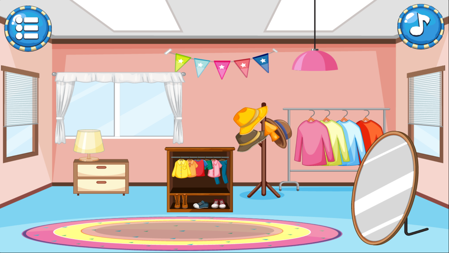 Sweet Home Game Dressing Room Screenshot.