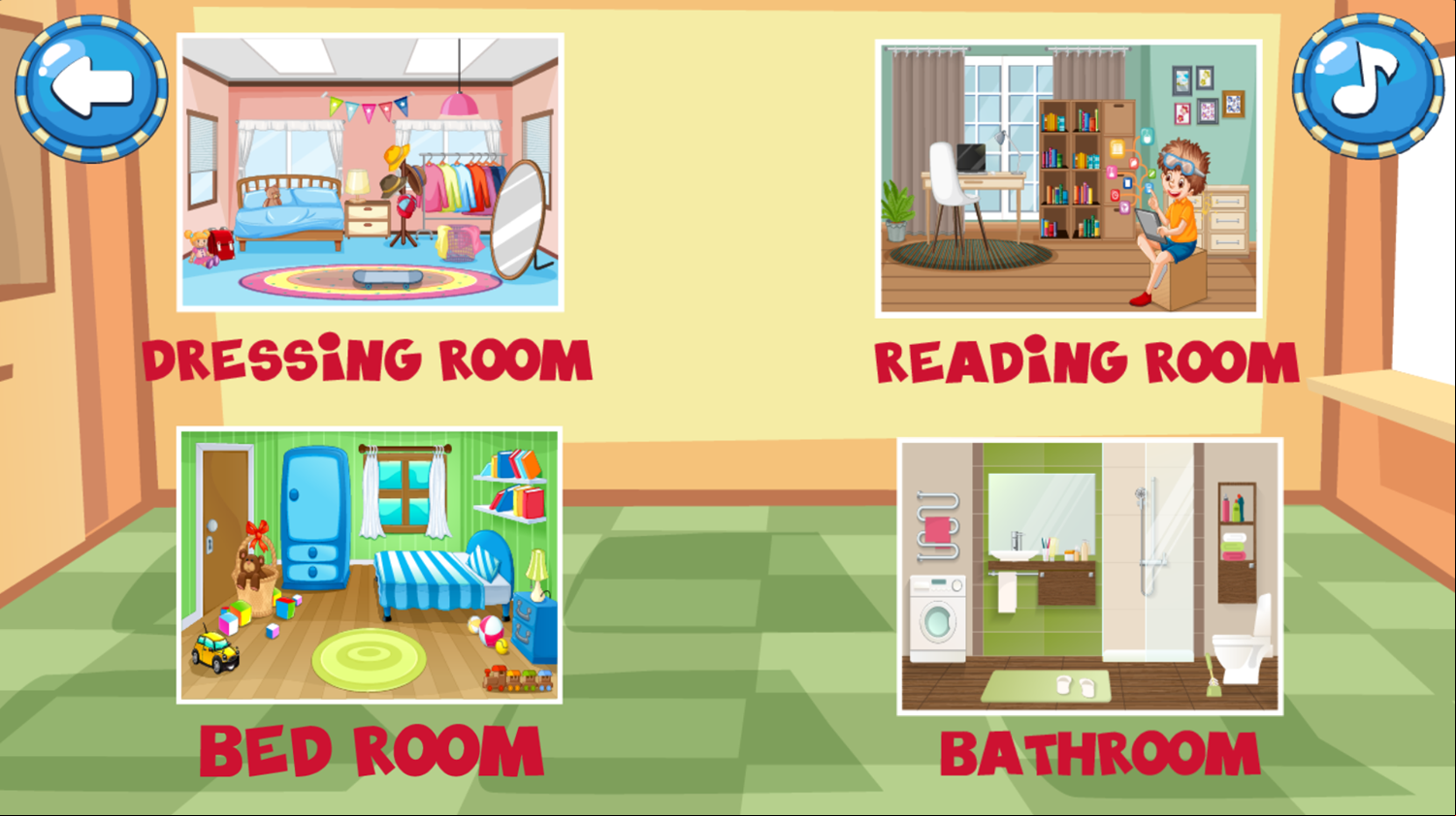 Sweet Home Game Room Select Screenshot.