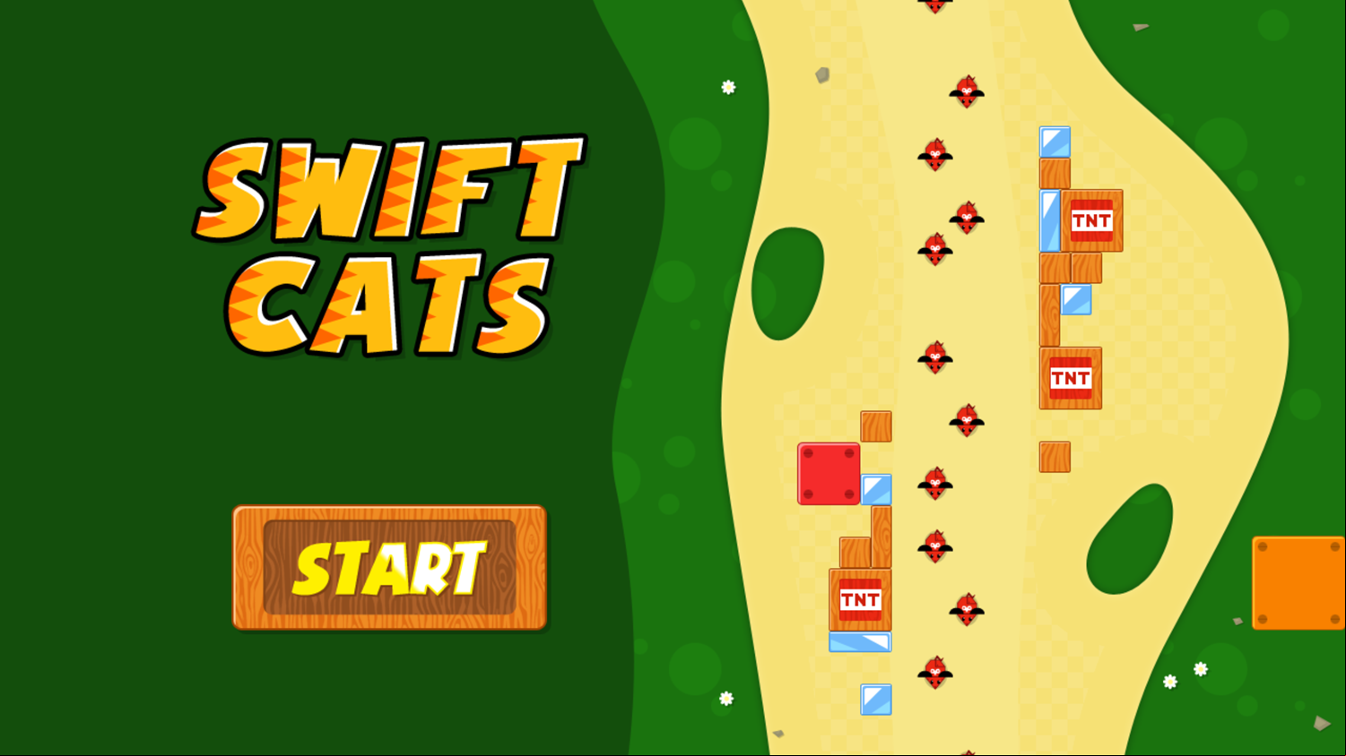 Swift Cats Game Welcome Screenshot.
