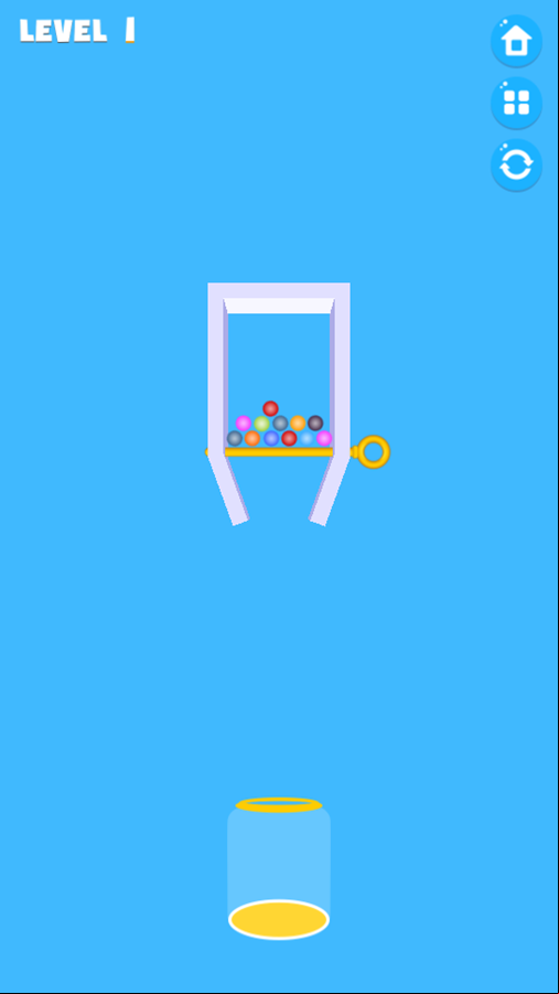 Swipe the Pin Game Level Start Screenshot.