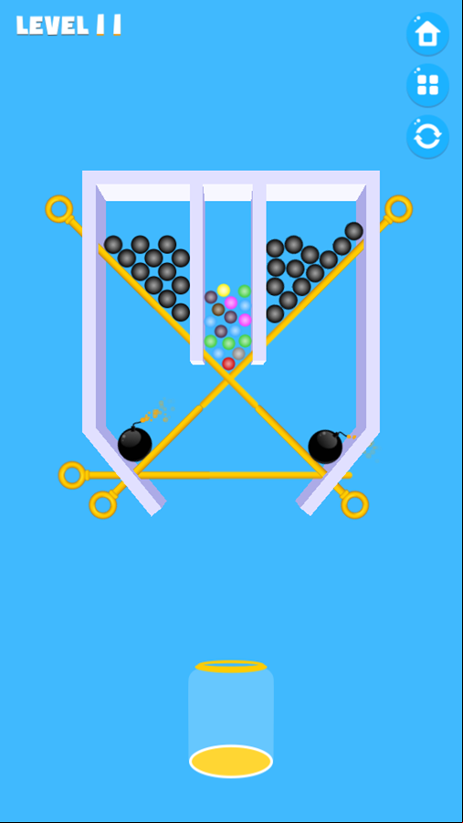 Swipe the Pin Game Next Level Screenshot.