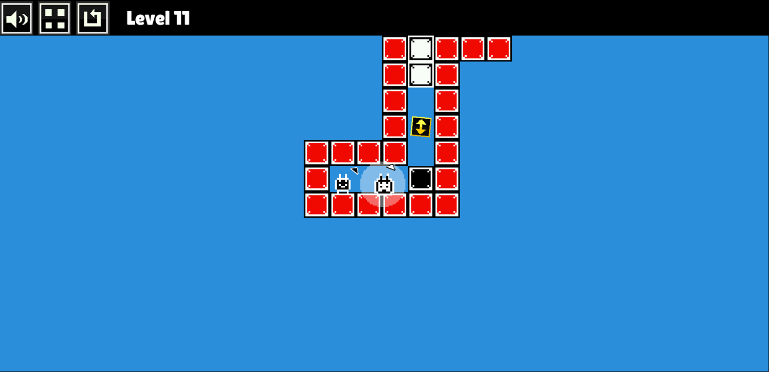 Tamachi Ying Yang Puzzle Game Stage With a Level Flip Piece Screenshot.