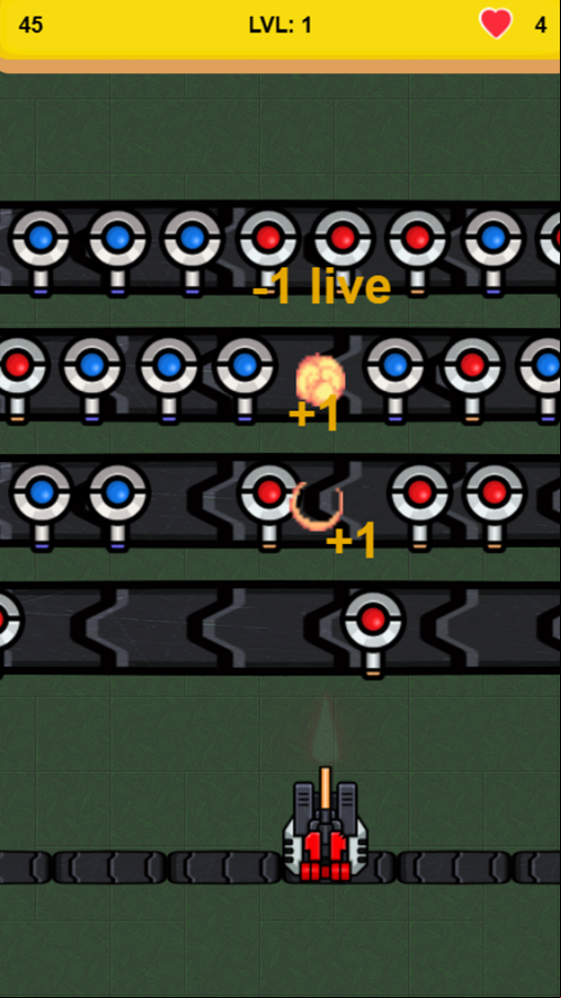 Tank Shot Game Progress Screenshot.