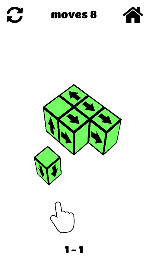 Tap Away 3D Game Play Screenshot.