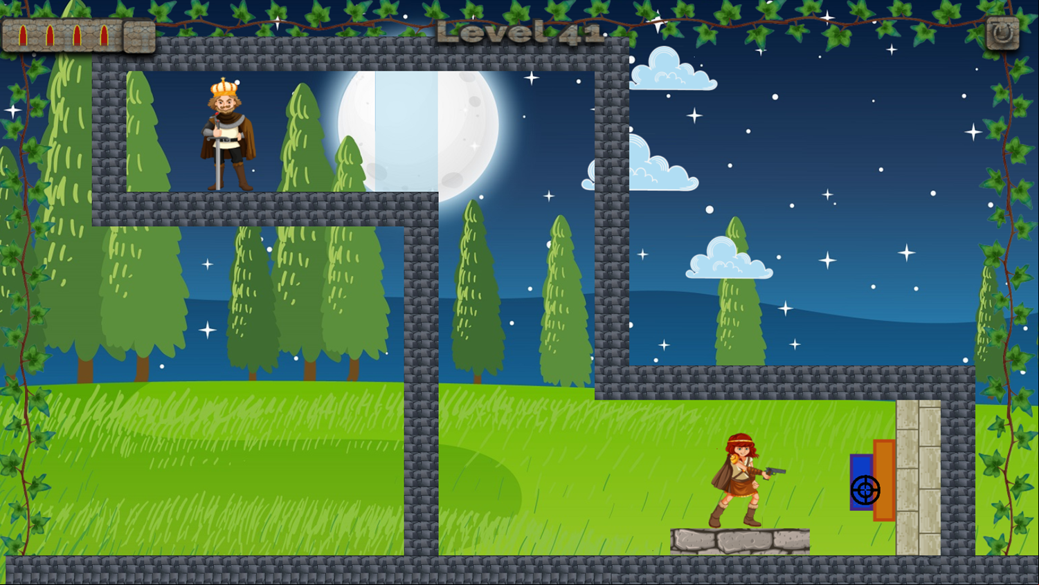 Target Triumph Game Button and Glass Screenshot.