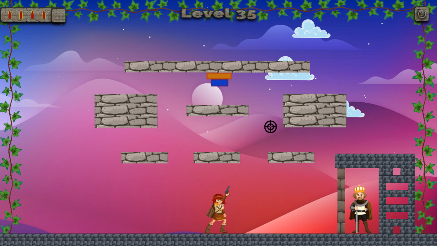 Target Triumph Game Button and Wood Screenshot.
